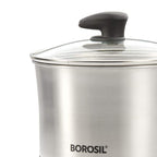 Borosil 1.5L Omni Stainless Steel Electric Kettle | Made in India | Can Boil upto 7 Eggs | Temperature Control Knob, Overheat Protection | 360° Rotating Base | Auto Cut-Off | 1 Year Warranty
