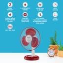USHA Mist Air Flo 400mm Table Fan (Maroon), 12102MAF4023