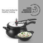 Milton Pro Cook Induction Cookware & Gas Stove Friendly Hard Anodized Royal Curve Pressure Cooker 5 Litre | SS304 Stainless Steel Inner Lid | 2X Harder Alloy Steel | ISI Certified | 5 Year Warranty