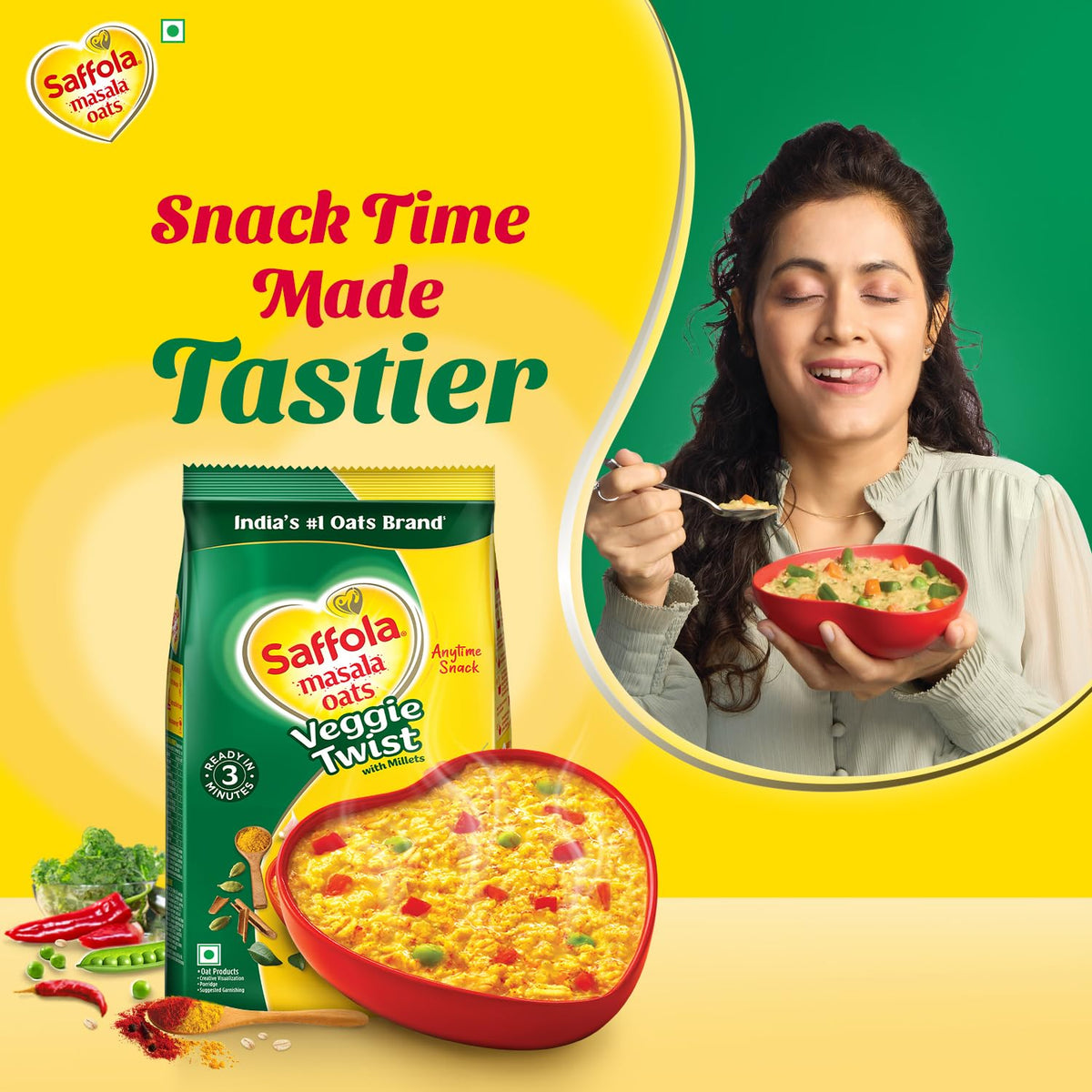 Saffola Masala Oats Veggie Twist | 750g