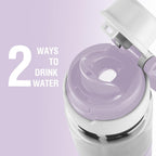 MILTON Navi 800 2-in-1 Lid Sip or Gulp Water Bottle 800 ml | Sturdy Handle I BPA Free| Food-Grade | One-Touch Open | Leak-Proof | Ideal for Office, School, College, Gym, Violet