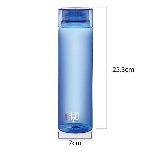 CELLO H2O Water Bottles Set of 3 Pcs For Daily Use, 1000ml Each Multicolor | Stylish & Unbreakable BPA-Free Leakproof Refrigerator Safe Pet Water Bottle For School, Office, Kitchen & Travel