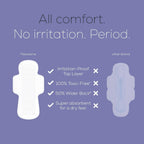Flawsome L Size Sanitary Pads for GIrls and Women | Rash Free Pad | Ultra Soft Pads | 100% Organic Cotton | (Pack of 10-L)