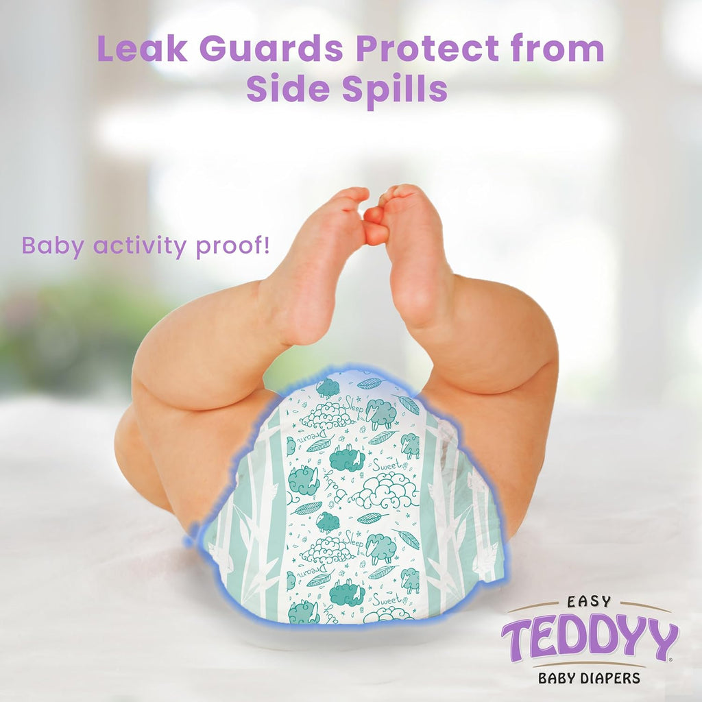 TEDDYY Easy Baby XL Size Diaper Tape Style | 56 Count (Extra Large) | 13-17 kgs (Pack of 1)