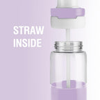MILTON Navi 800 2-in-1 Lid Sip or Gulp Water Bottle 800 ml | Sturdy Handle I BPA Free| Food-Grade | One-Touch Open | Leak-Proof | Ideal for Office, School, College, Gym, Violet