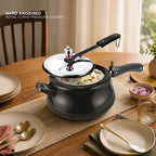 Milton Pro Cook Induction Cookware & Gas Stove Friendly Hard Anodized Royal Curve Pressure Cooker 5 Litre | SS304 Stainless Steel Inner Lid | 2X Harder Alloy Steel | ISI Certified | 5 Year Warranty