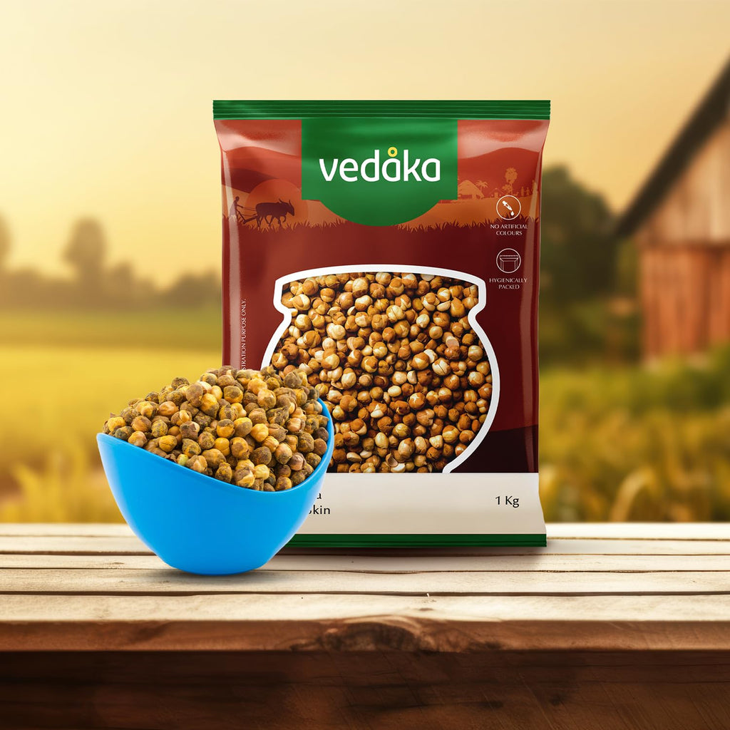 Vedaka Roasted Chana Whole With Skin | 1 Kg
