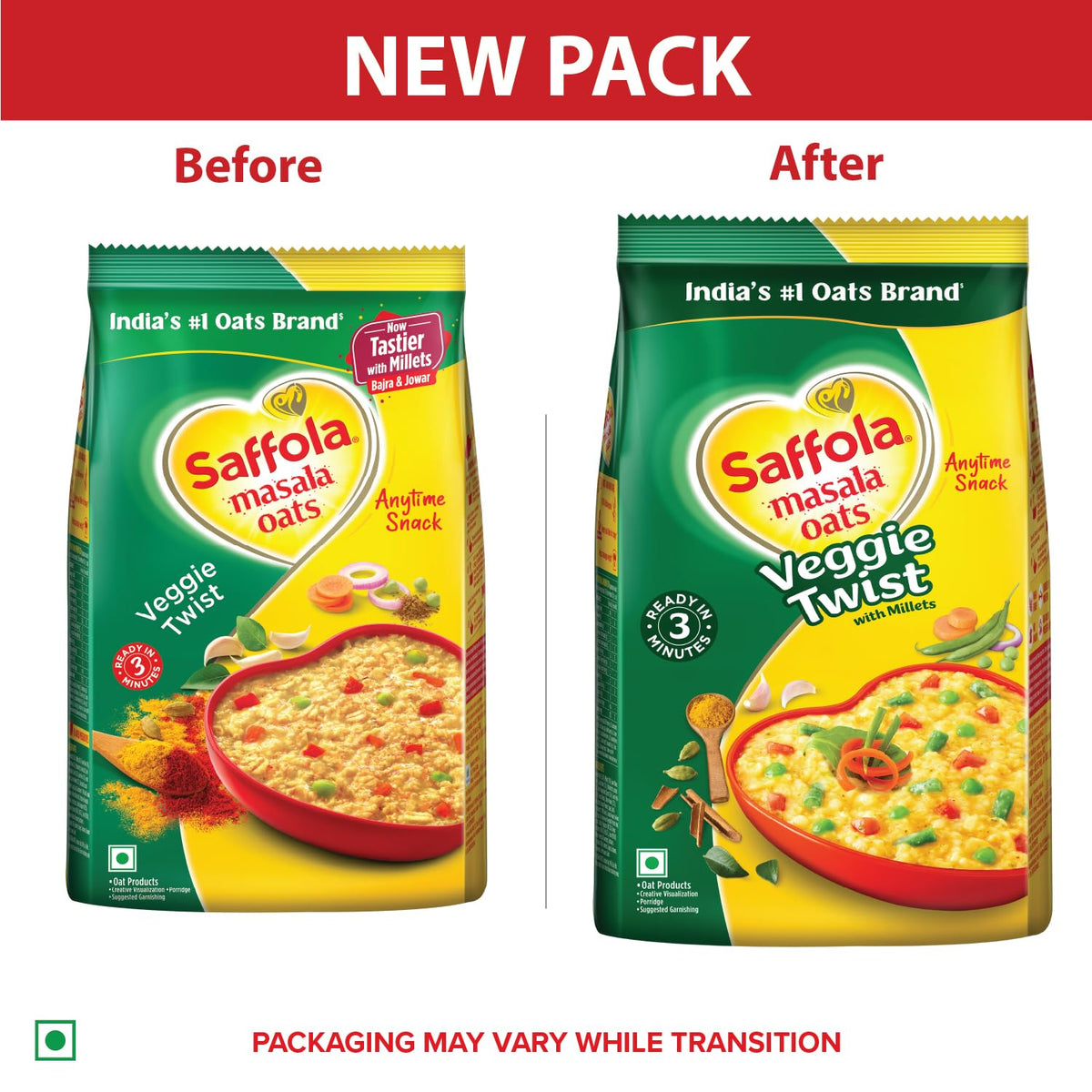Saffola Masala Oats Veggie Twist | 750g