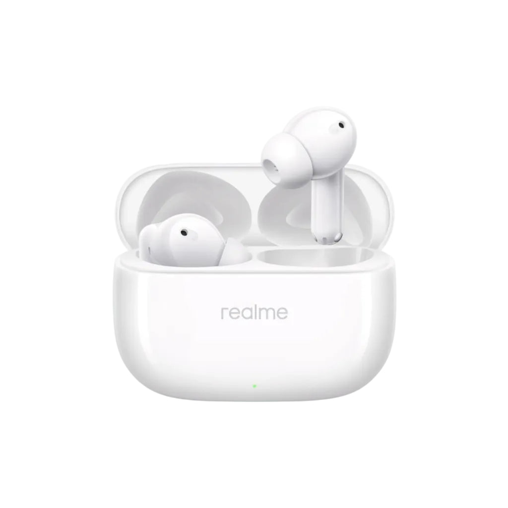 realme Buds T310 Truly Wireless in Ear Earbuds with 46dB Hybrid ANC, 360° Spatial Audio, 12.4mm Dynamic Bass Driver, Upto 40Hrs Battery and Fast Charging (Agile White)