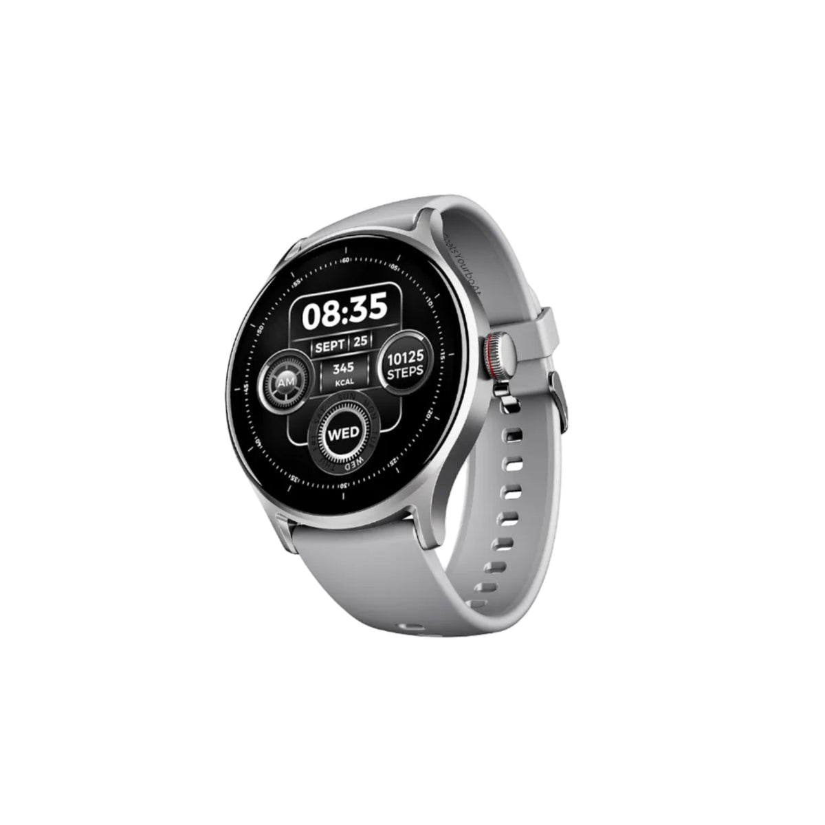 boAt Lunar Vista w/Large 1.52" (3.8 cm) AuraVue Display, AOD, 550 Nits Brightness, Functional Crown,100+ Sports Mode, Heart Rate & Sp02 Monitoring, Fitness Smart Watch for Men & Women (Cool Grey)