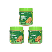 ALPINO Natural Peanut Butter Crunch 400g - 100% Roasted Peanuts - 30g (Pack of 3)