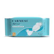 Carmesi Air Feel Sanitary Pads With Dual Airflow Pores - 40 Large Pads | Airy, Dry, Sweat-Free, Rash-Free & Comfy | Soft, Lightweight & Ultra-Thin | Super-Absorbent Core | Non-Toxic