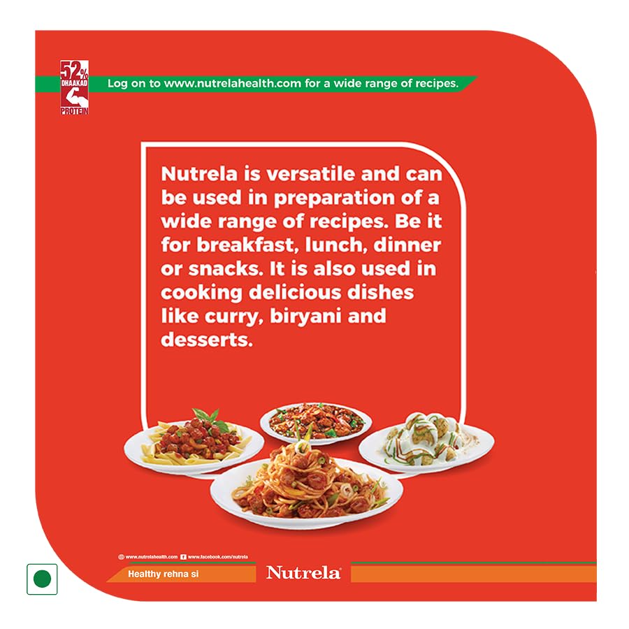 Nutrela SOYA Chunks, High Protein Soyabeans, Tender & Juicy SOYA Nuggets - 1kg