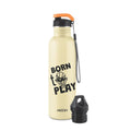 MILTON Marine 900 Stainless Steel Water Bottle, 2 Leakproof Lid, Single Walled, ISI Certified I For School, Office, Gym I 880 ml, Ivory