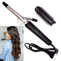 Professional Electric Hair Curler for Women | Black & Silver Curling Iron with Long-Lasting Styling Rollers