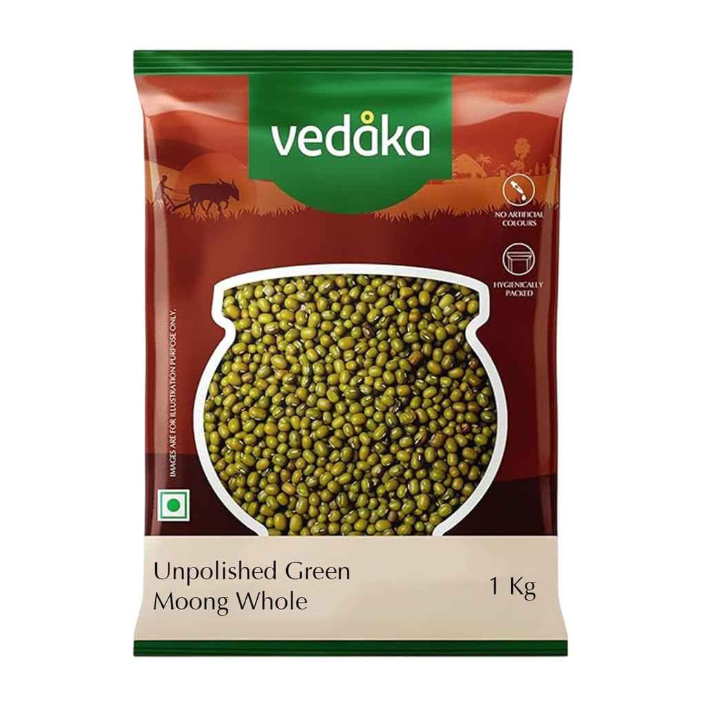 Vedaka Unpolished Green Moong Whole (Sabut) | 1 Kg