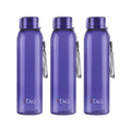 CELLO My Tag PET Water Bottle | 100% food grade | Leak proof and Break proof | Set of 3-1000ml | Violet
