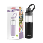MILTON Navi 800 2-in-1 Lid Sip or Gulp Water Bottle 800 ml | Sturdy Handle I BPA Free| Food-Grade | One-Touch Open | Leak-Proof | Ideal for Office, School, College, Gym, Black