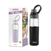 MILTON Navi 800 2-in-1 Lid Sip or Gulp Water Bottle 800 ml | Sturdy Handle I BPA Free| Food-Grade | One-Touch Open | Leak-Proof | Ideal for Office, School, College, Gym, Black