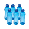 Cello Maxis PET Bottle Set, 1 Litre, Set of 6, Blue