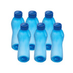 Cello Maxis PET Bottle Set, 1 Litre, Set of 6, Blue