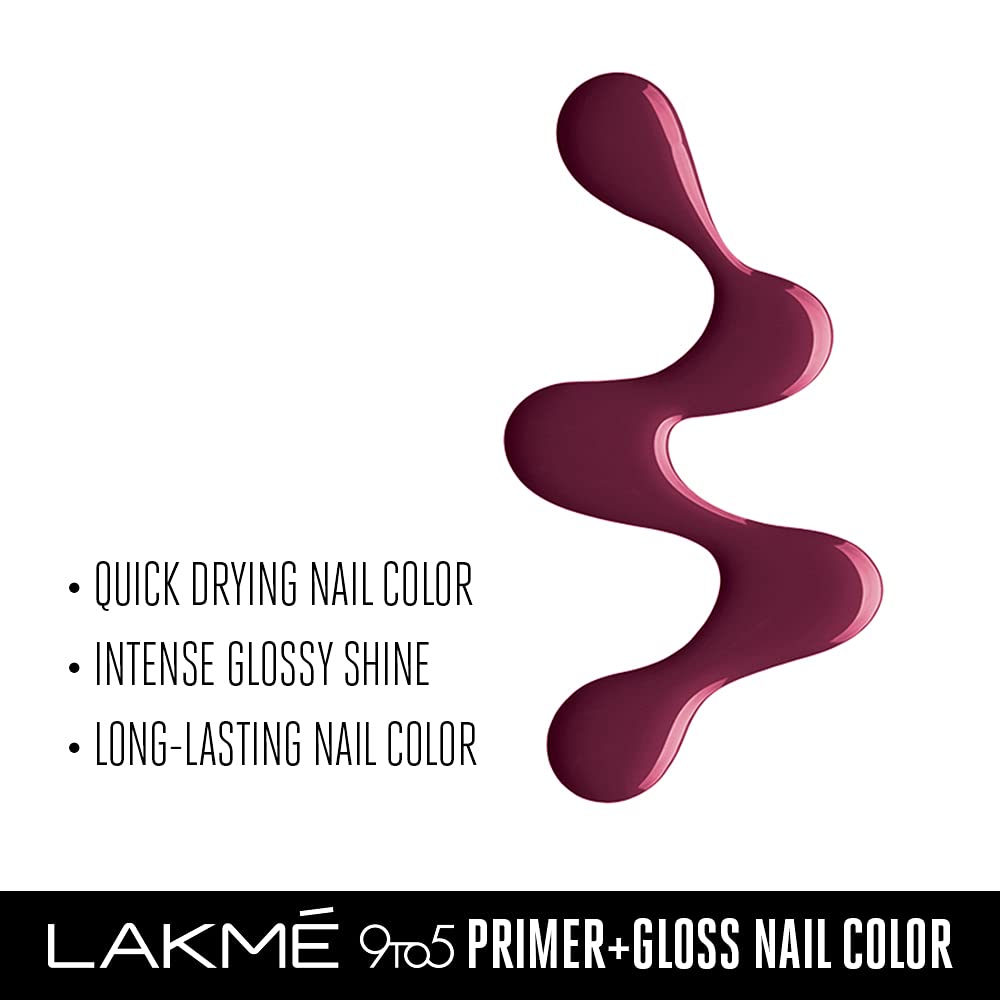 Lakme 9to5 Primer + Gloss Nail Colour|| Desert Rose|| 6 ml Brand: LAKMÉ