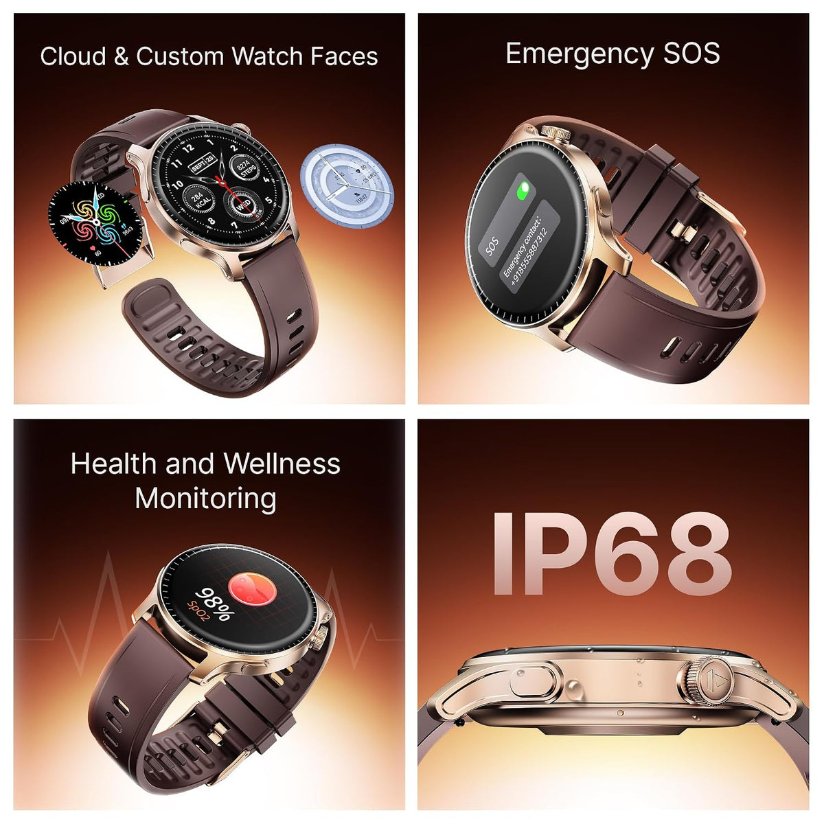 boAt Ultima Prime smartwatch with 1.43” AMOLED Display, AOD, Personalized Fitness Nudges, Functional Crown,100+ Sports Modes, Create Your Own Watchface, smartwatch for man and Woman (Royal Berry)
