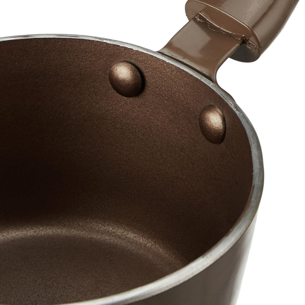 Crystal Mini Series Non Stick Sauce Pan | Pure-Grade Virgin Aluminium | PFOA Free Non-Stick Coating | Cool Touch Handles | Ideal for Cooking in Smaller Quantity | Durable and Long Lasting | 130 mm
