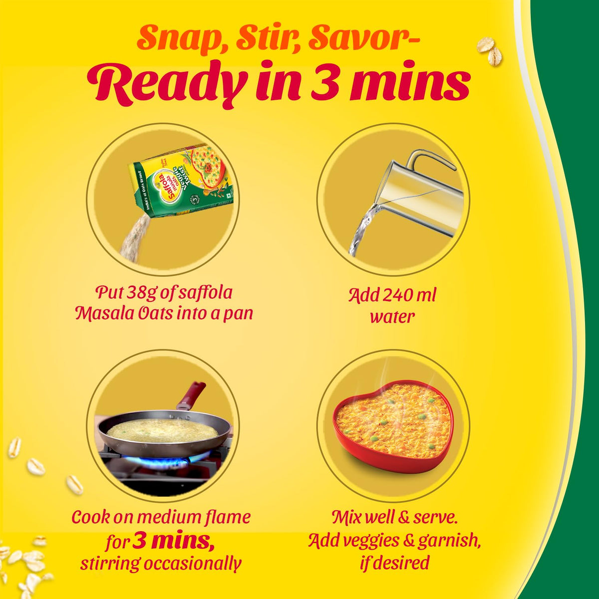 Saffola Masala Oats | 750g (Pack of 2)