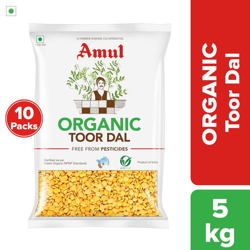 Amul Organic Toor Dal Bag, 500 g