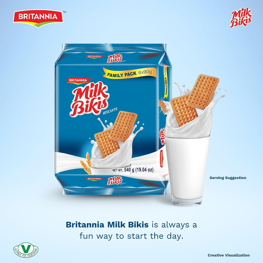 Britannia Milk Bikis Biscuits, 200g Pack