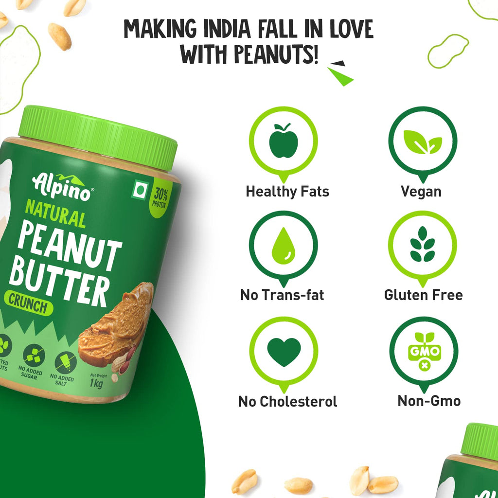 ALPINO Natural Peanut Butter Crunch 1kg