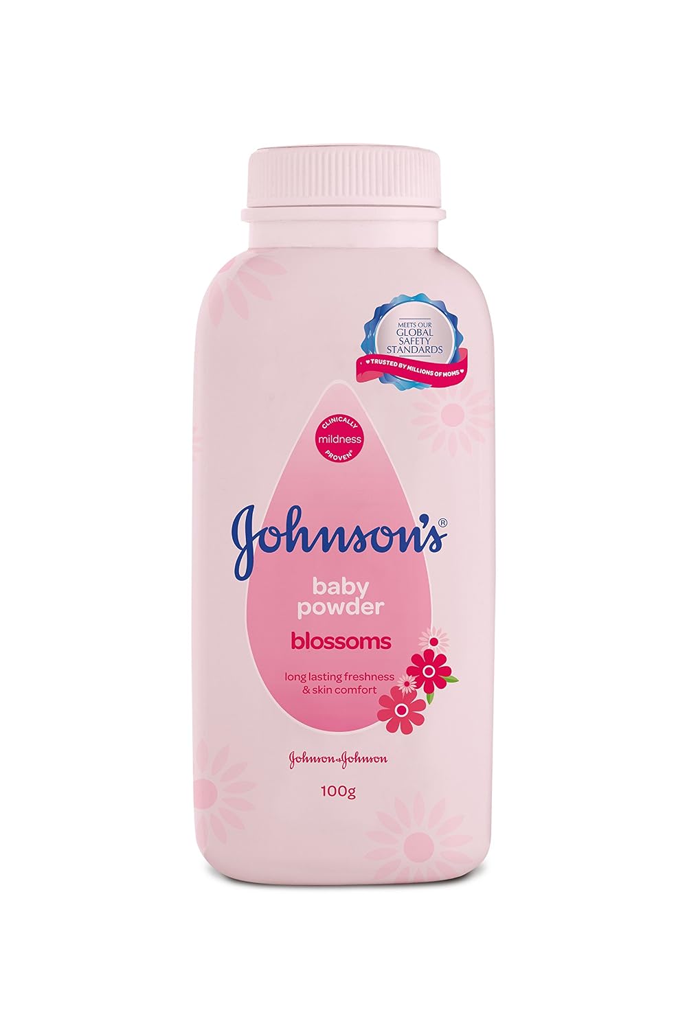 Johnson's Baby Powder Blossoms | With Sodium Citrate, Citric Acid | Pack of 1, 100g
