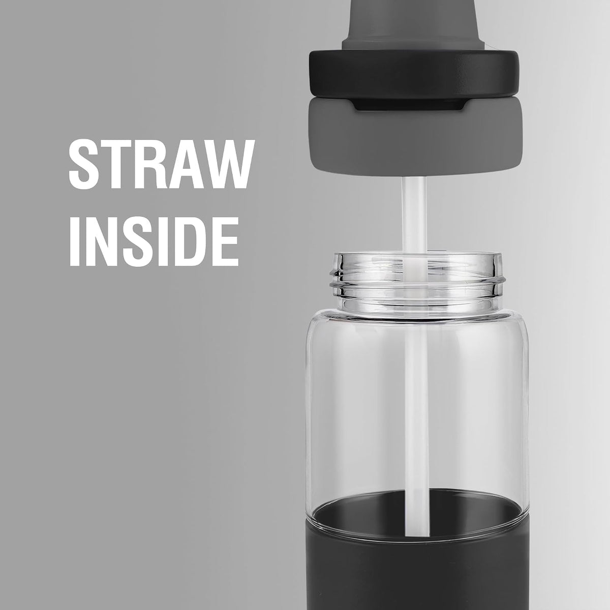 MILTON Navi 800 2-in-1 Lid Sip or Gulp Water Bottle 800 ml | Sturdy Handle I BPA Free| Food-Grade | One-Touch Open | Leak-Proof | Ideal for Office, School, College, Gym, Black