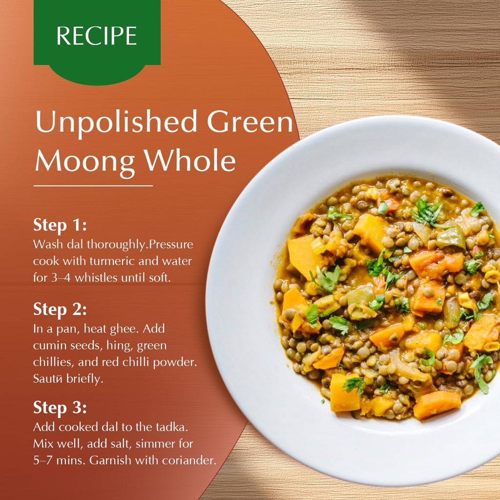 Vedaka Unpolished Green Moong Whole (Sabut) | 1 Kg