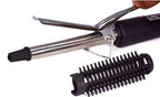 Professional Electric Hair Curler for Women | Black & Silver Curling Iron with Long-Lasting Styling Rollers