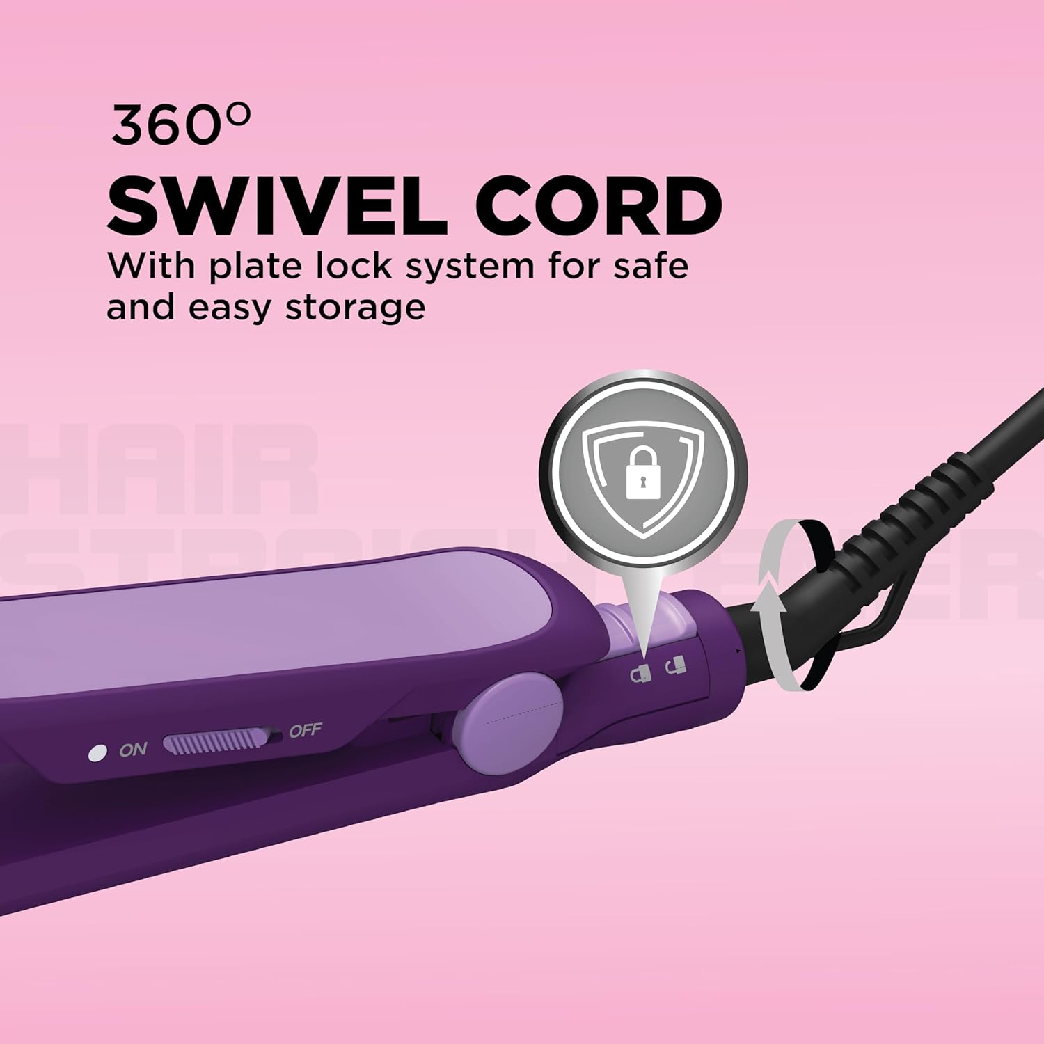 Havells HS4101 Ceramic Plates Fast Heat up Hair Straightener, Straightens & Curls, Suitable for all Hair Types (Purple) Visit the Havells Store