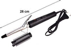 Professional Electric Hair Curler for Women | Black & Silver Curling Iron with Long-Lasting Styling Rollers