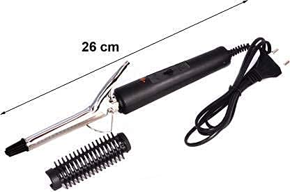 Professional Electric Hair Curler for Women | Black & Silver Curling Iron with Long-Lasting Styling Rollers