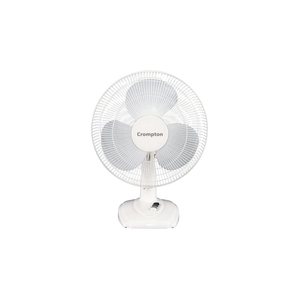 Crompton Wave Plus 400 mm Table Fan | Adjustable Height | Smooth Oscillation | Superior Air Delivery | 2 Year Warranty | White