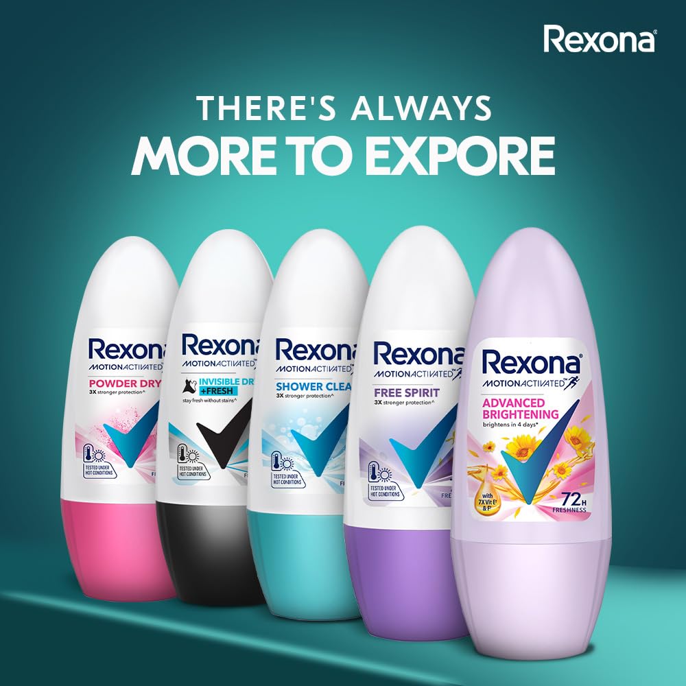 Rexona Advanced Brightening Roll On Motion Activated Deodorant for Women
