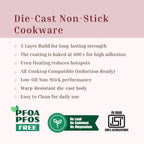 MACclite Butter Scotch Die Cast Non Stick Sauce Pan 18 cm Dia 2.0 Liter,Tea,Milk,Maggie Nonstick Sauce Pan with 5 Layer Coating,Gas & Induction Stove Friendly,Dishwasher Safe