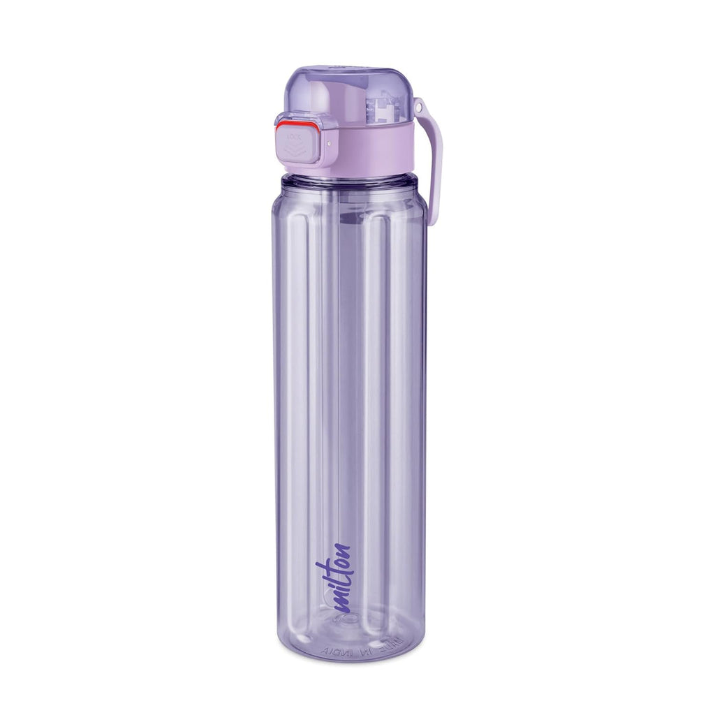MILTON Aston 700 BPA & BPS-Free Water Bottle 700 ml| Food-Grade Plastic | One-Click Open | Leak-Proof | Sip & Gulp Lid I Ideal for Office, School, College, Gym, Purple