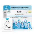 Plush Ultra-Thin Sanitary Napkins for Women, 25 Pcs | Super Absorbent Heavy Flow XXL Pads + 4 Panty Liners | 100% Rash-Free | Pure U.S. Cotton XXL Sanitary Pads