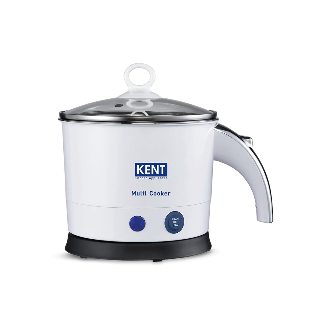 KENT Electric Multicooker Cum Steamer/Kettle 1.2L 800W| Boiling of Water, Tea,Eggs, Instant Noodle Maker, Steaming idlis, Momos |Inner Stainless Steel without joint and welding & Cool Touch Outer Body