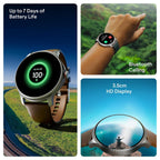 boAt Lunar Discovery – 2026 Edition w/ 1.39" (3.5 cm) HD Display, Bluetooth Calling, Emergency SOS, HR, SpO2 & Sleep Tracking Smart Watch for Men & Women (Brown)