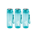 MILTON Hector 1000 Pet Water Bottles, Set of 3, 1 Litre Each, Blue, Reusable Plastic Fridge Bottle, BPA Free and Leak Proof Bottles for Travel, Work