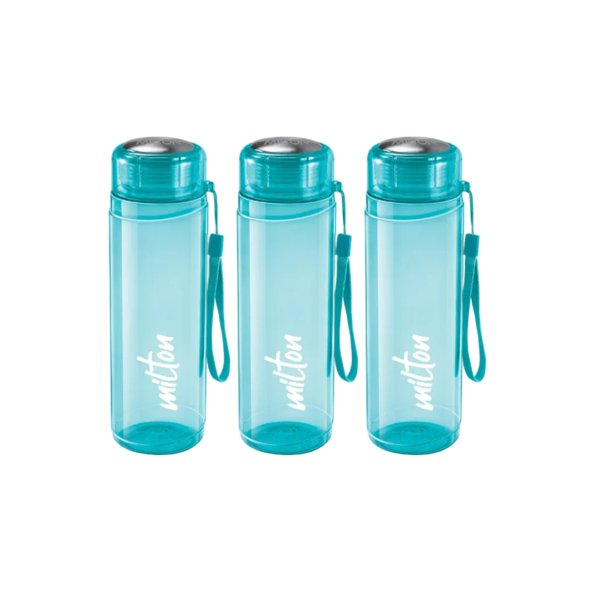 MILTON Hector 1000 Pet Water Bottles, Set of 3, 1 Litre Each, Blue, Reusable Plastic Fridge Bottle, BPA Free and Leak Proof Bottles for Travel, Work