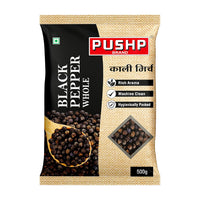 Pushp Brand Whole Black Pepper (Kali Mirch) 50g