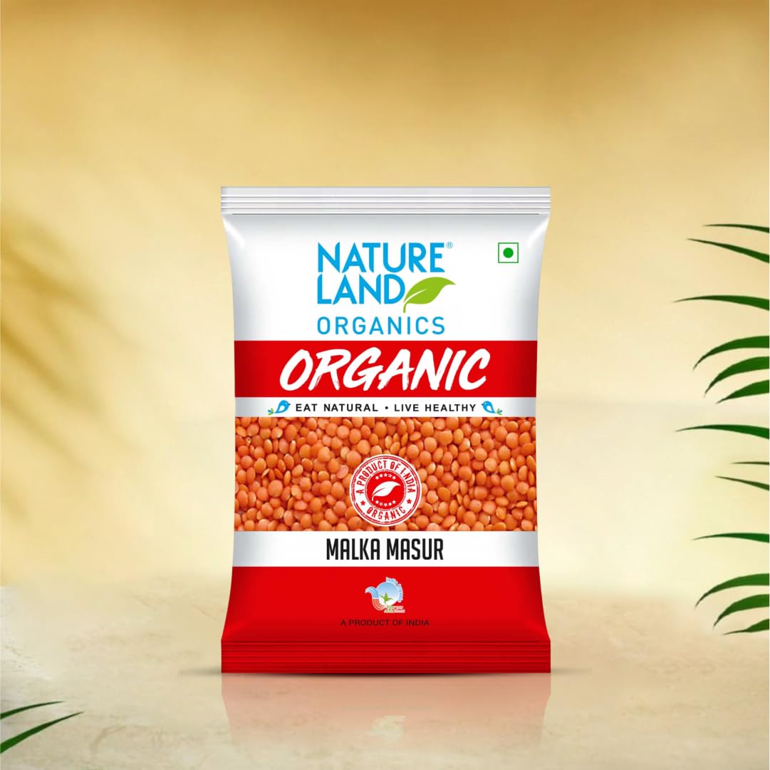 Natureland Organics Malka Masoor Dal/Red Masoor Dal 1 Kg
